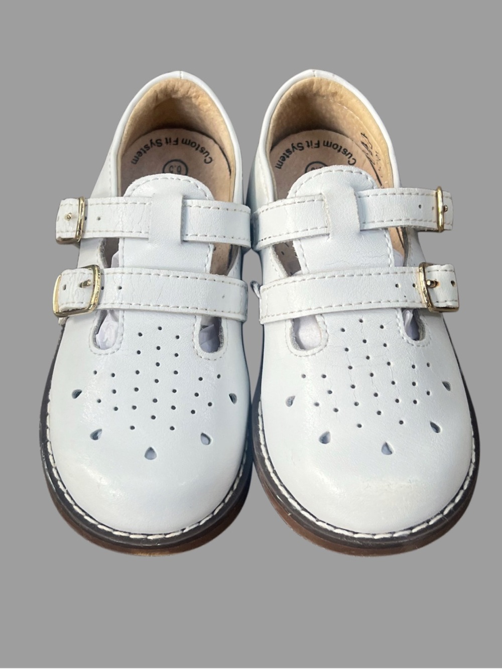 Footmates Infant White Leather Mary Janes Sz 6.5